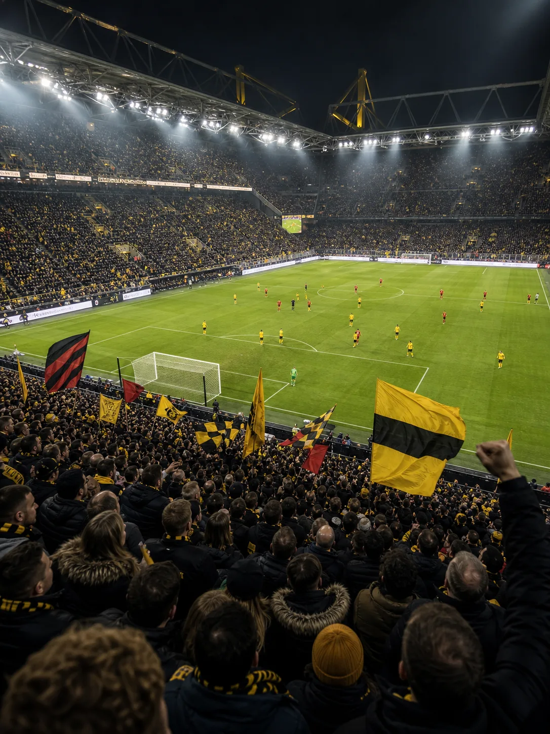 Bundesliga-arena sett fra tribunen