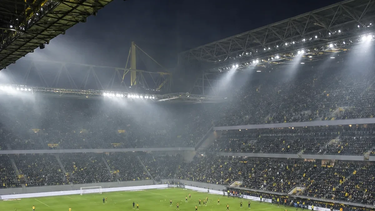 Tysk fotballarena før avspark